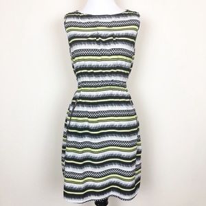 SOLD Feathers Elastic Pocketed Striped Dress